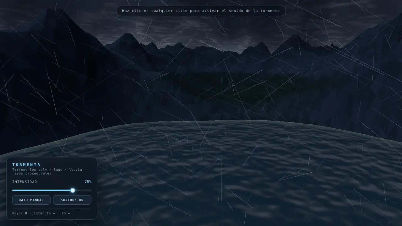 Lightning storm over terrain — MiniMax M3.1 Flash (free)