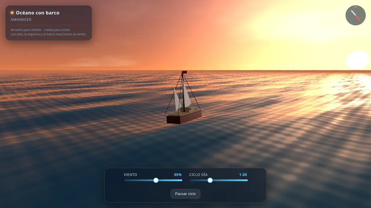 Ocean with a sailboat — Qwen 3.8 27B ThinkingCap + 1 fix