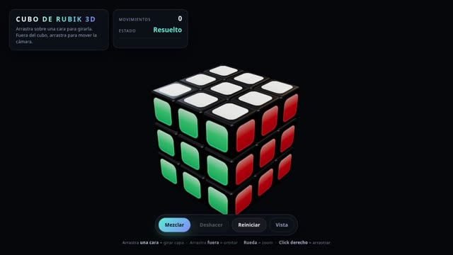 Interactive 3D Rubik's cube — MiniMax M3.1 Flash (free)