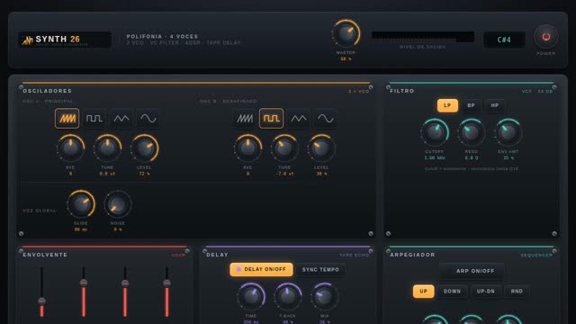 Synthesizer with visualizer — MiniMax M3.1 Flash (free)