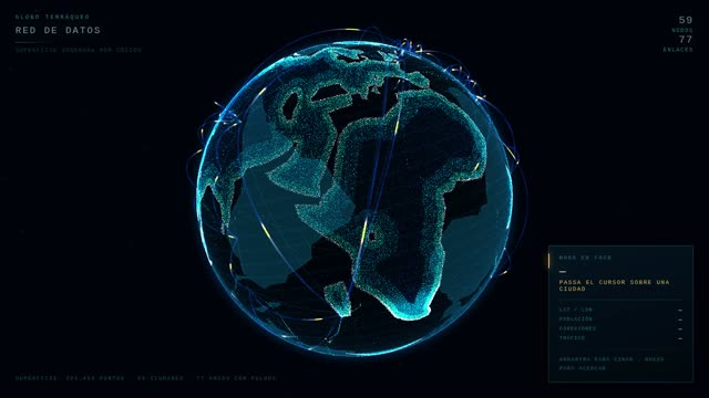 Earth globe with data arcs — MiniMax M3.1 Flash (free)