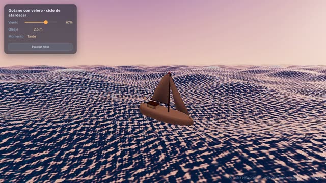Ocean with a sailboat — GLM 5.3